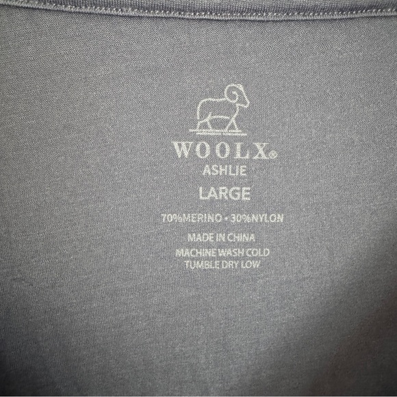 Woolx Ashlie Lounge Long Sleeve Top Merino Wool Blue Size Large - Picture 6 of 9